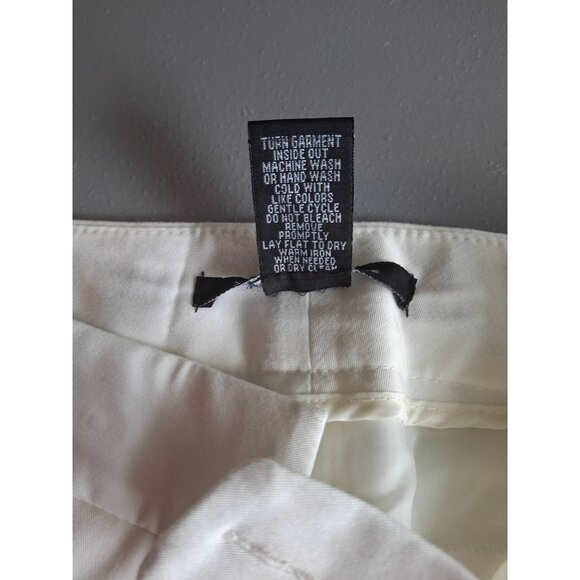Zac & Rachel Women Dress Pant 8P White Front Pleats Side Zippers Preppy Workwear - Picture 4 of 8